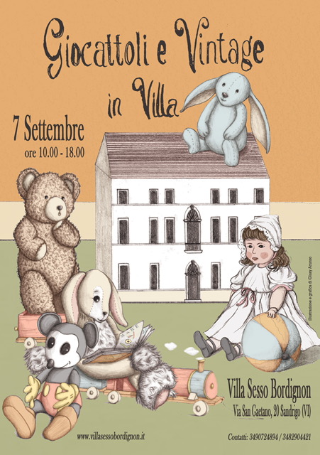 LOCANDINA MOSTRA giocattoli e vintage