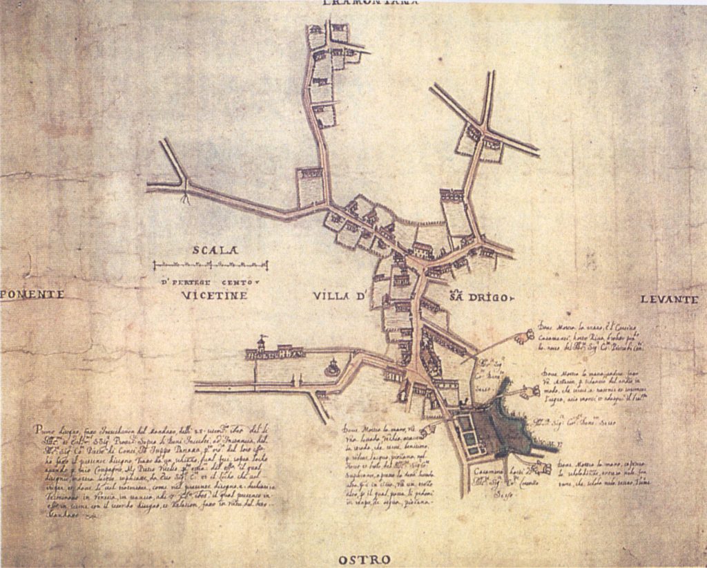 Mappa del '600 (complesso Villa Sesso Bordignon)